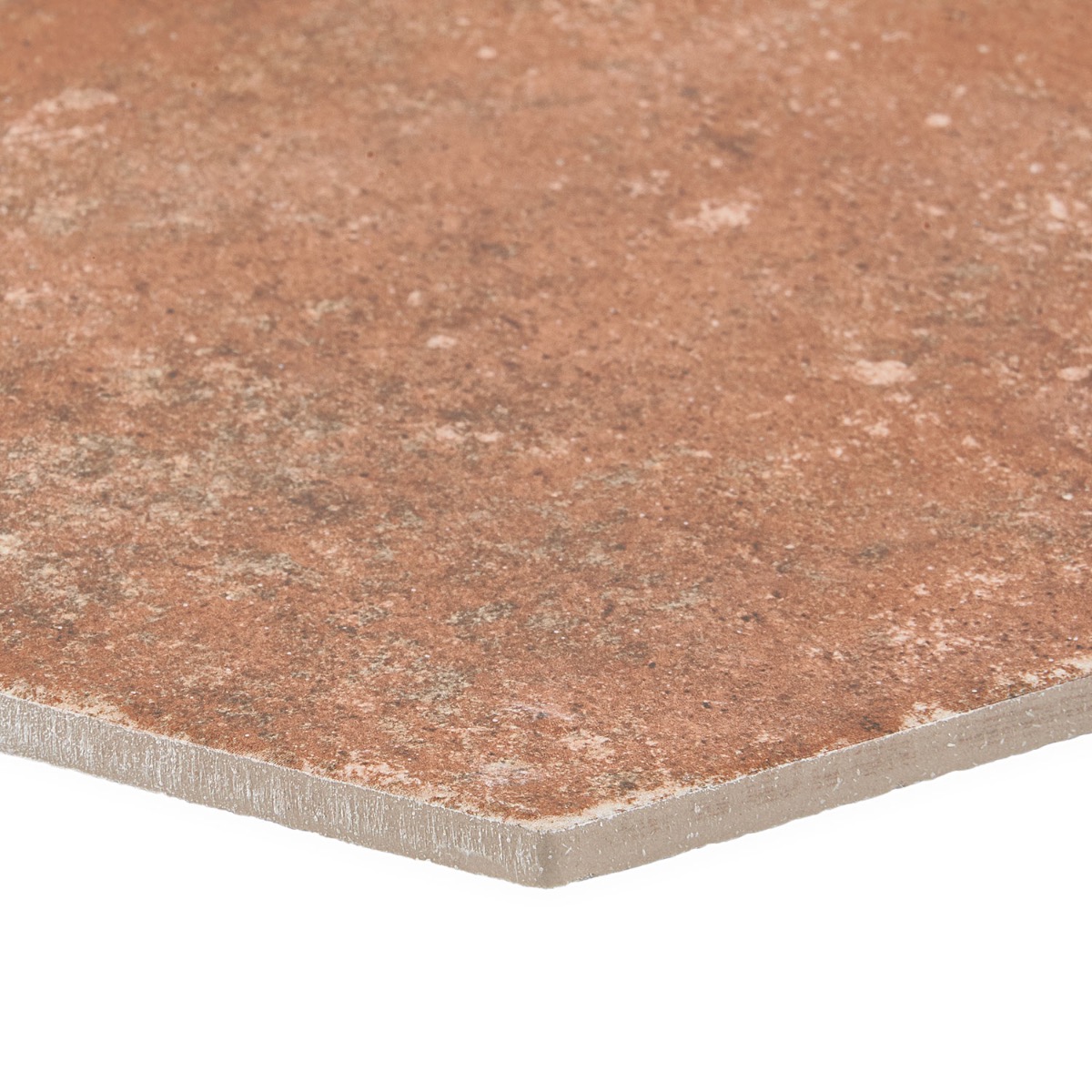 Pompeia Marron Brown 8" Hexagon Matte Porcelain Tile