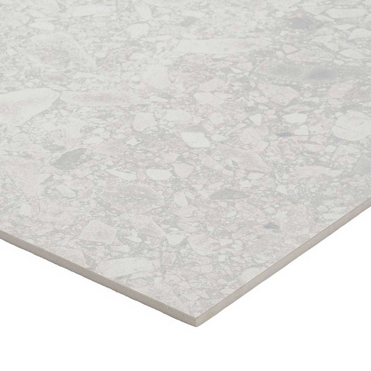 Norr 2.0 Silver Beige 24x24 Terrazzo Look Matte Porcelain Tile