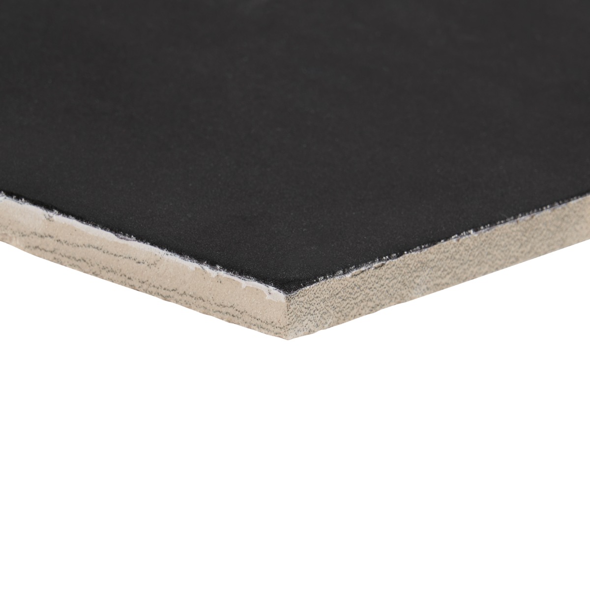 CostaHex Sorrentine Nero 6" Matte Porcelain Hexagon Tile