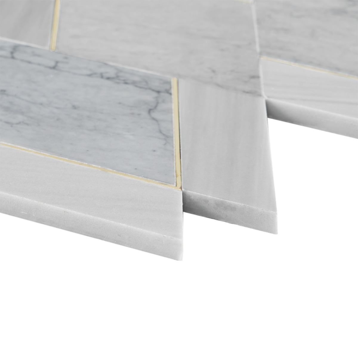 Xena Gray - Burlington Grey & Brass Polished Marble + Brass