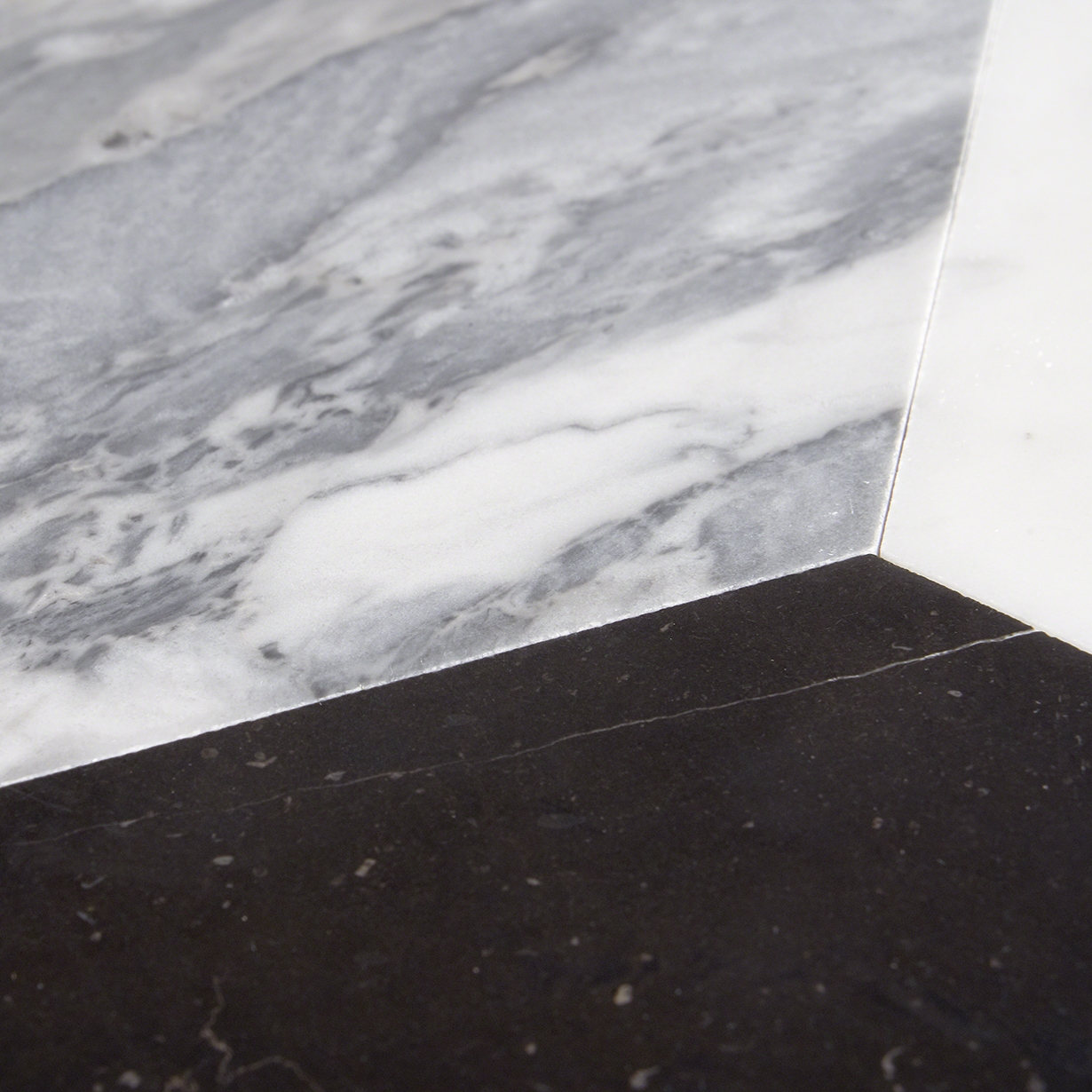 Pari Grigio Gray 8x9 Honed Marble Mosaic Tile