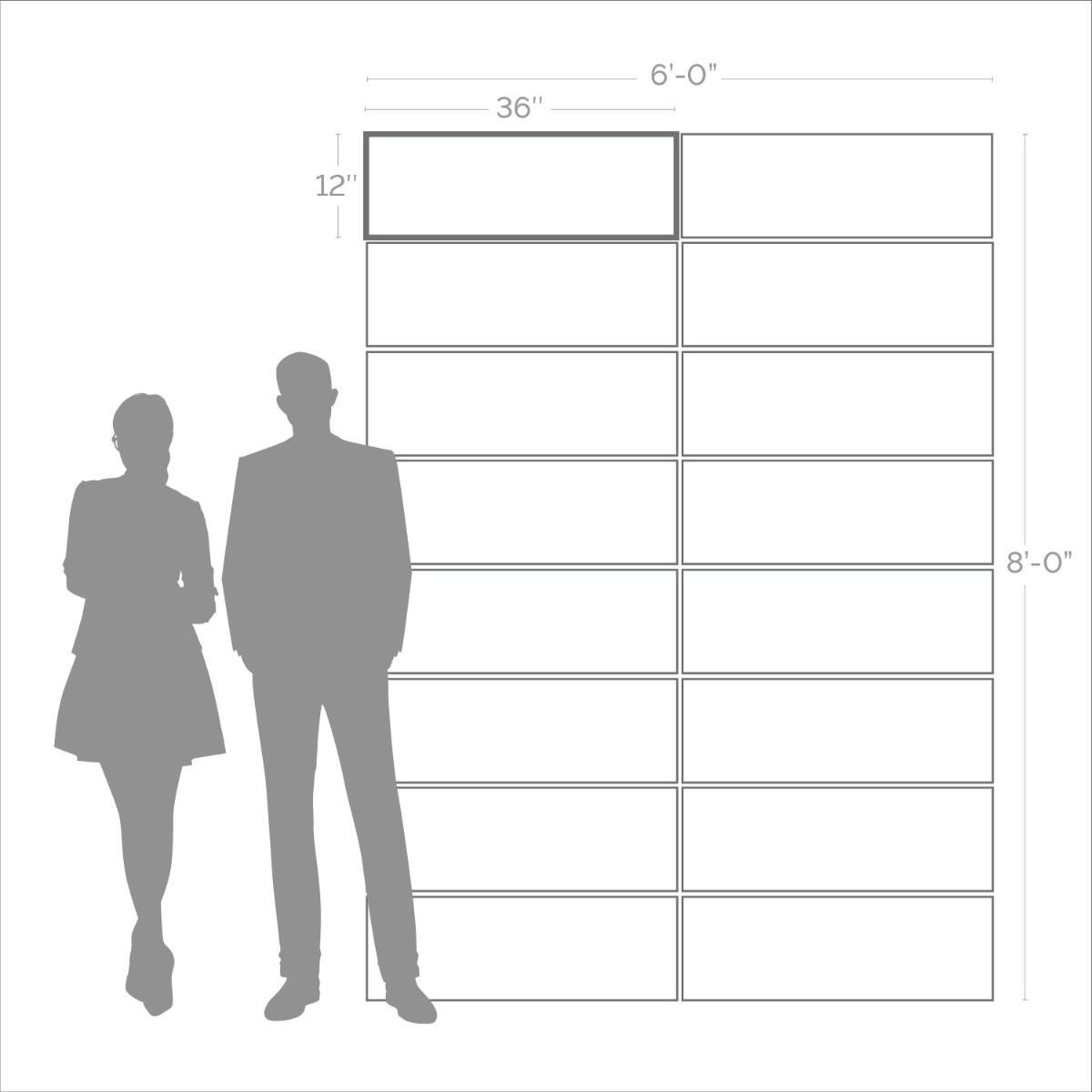 Scents Blanco 12x36 Satin and Matte Ceramic Tile
