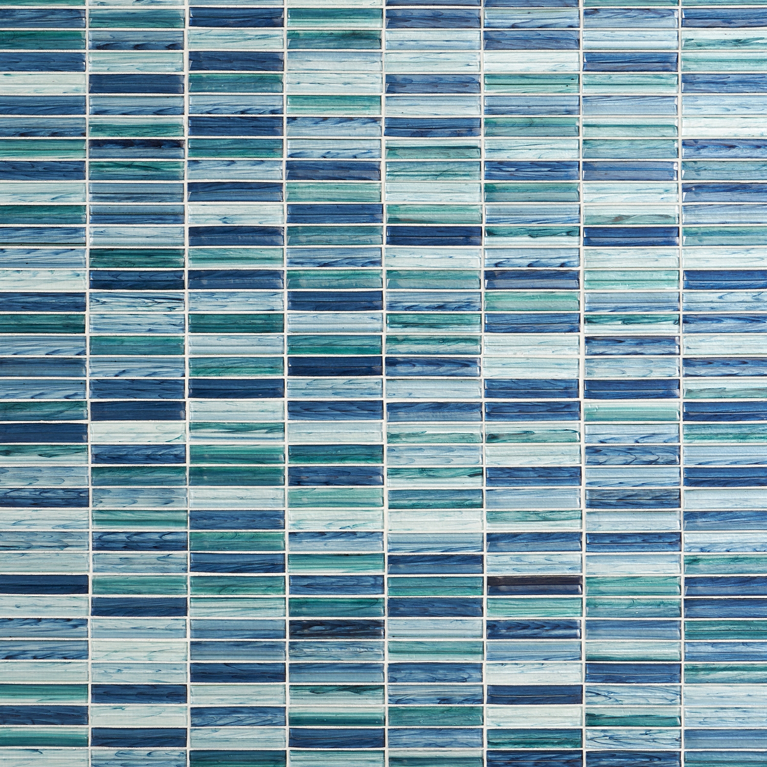 Maya Stacked Aqua Mosaic Tile 