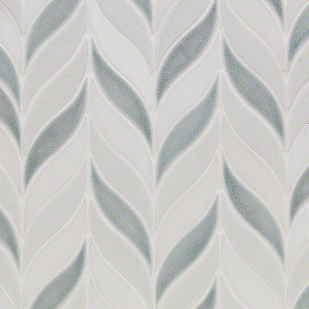 Baroque Floret Sky, Blanco & White Jade 