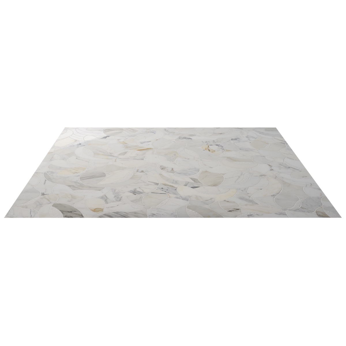 Kendall Calacatta Gold Polished Waterjet Marble Mosaic Tile