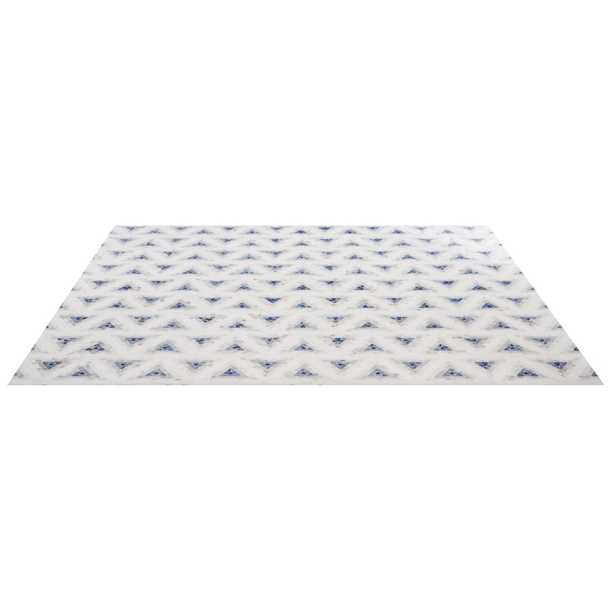 Imogen Azul Blue 5" Triangle Marble Micro Mosaic Polished Marble
