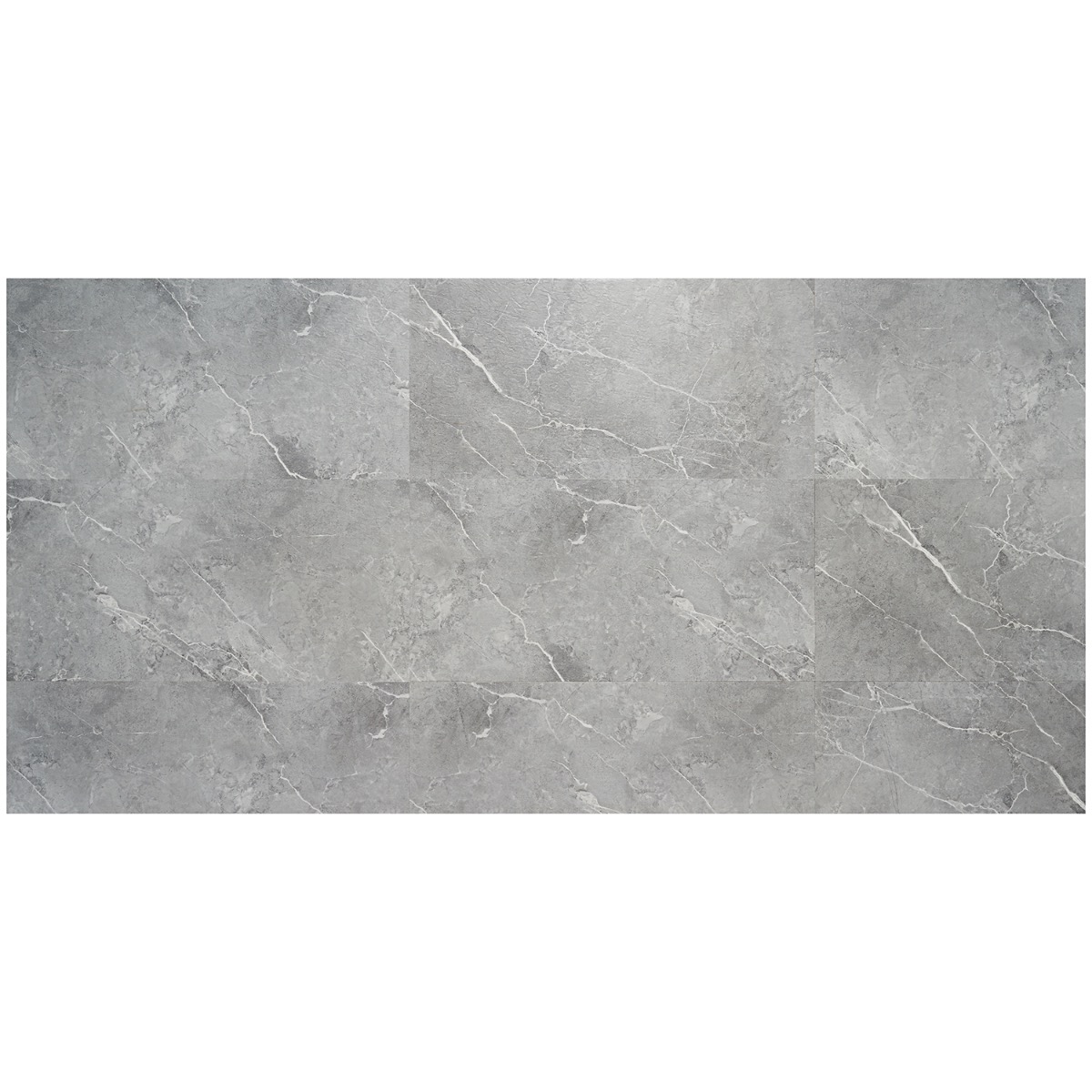 Minetta Chauny Marble Medium Gray 18x36 - 2.5mm/28mil Wear Layer - Glue Down Matte Luxury Vinyl