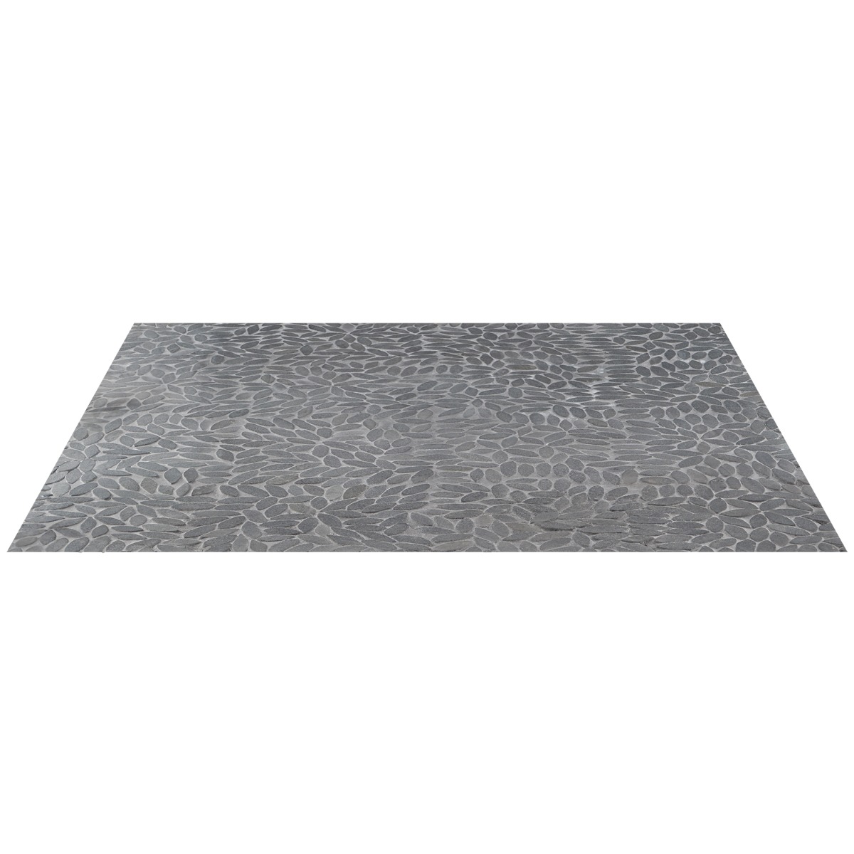 Pebblestone Flower Black Lava Natural Stone Honed Pebble Tile