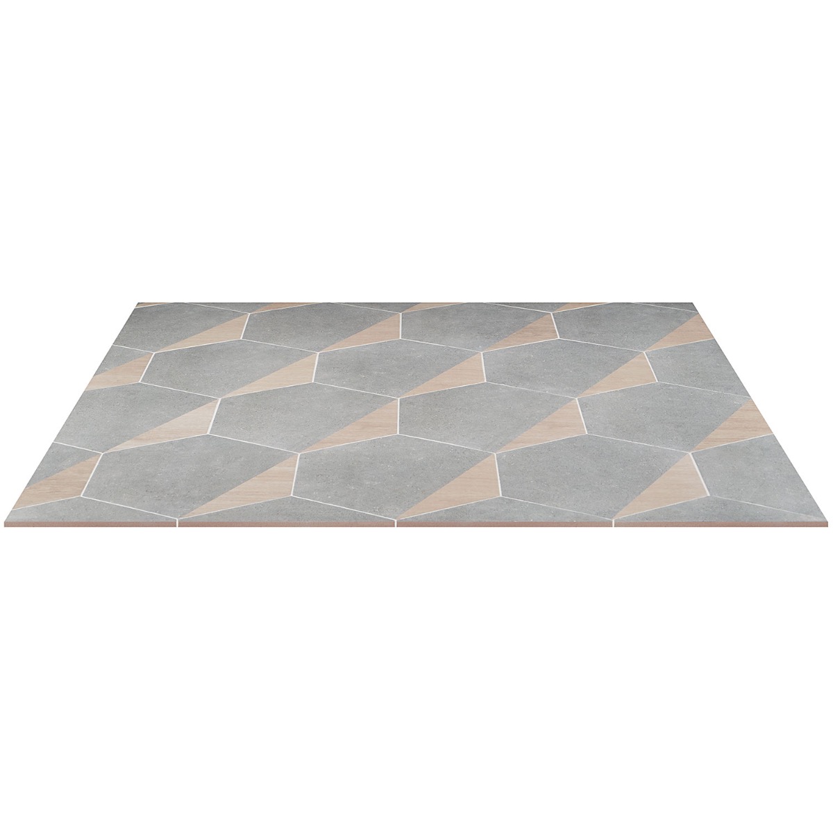 Piaka Wood Gray 12.5" Hex Matte Porcelain