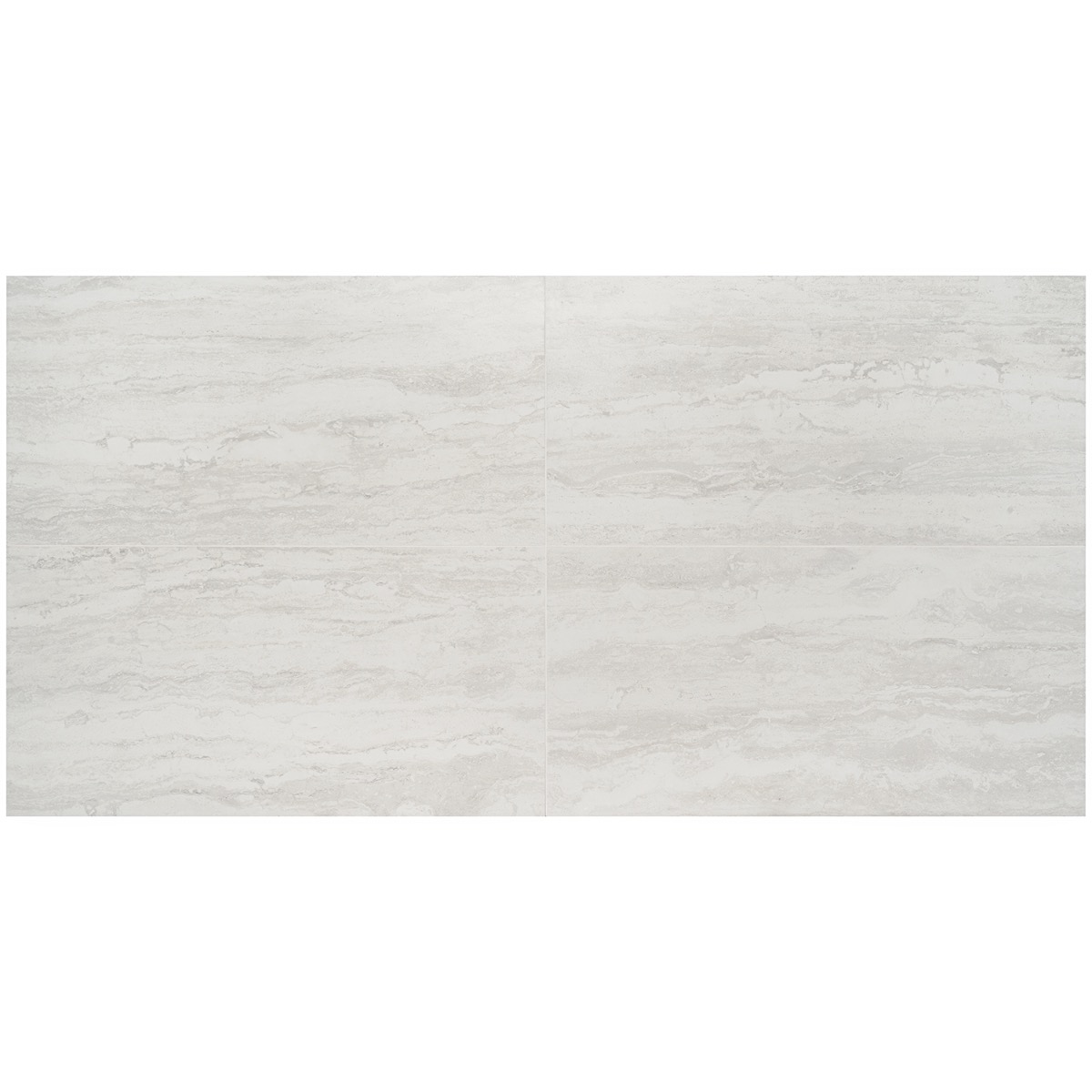Everyday Travertine Cotton White 24x48 Matte Porcelain Tile