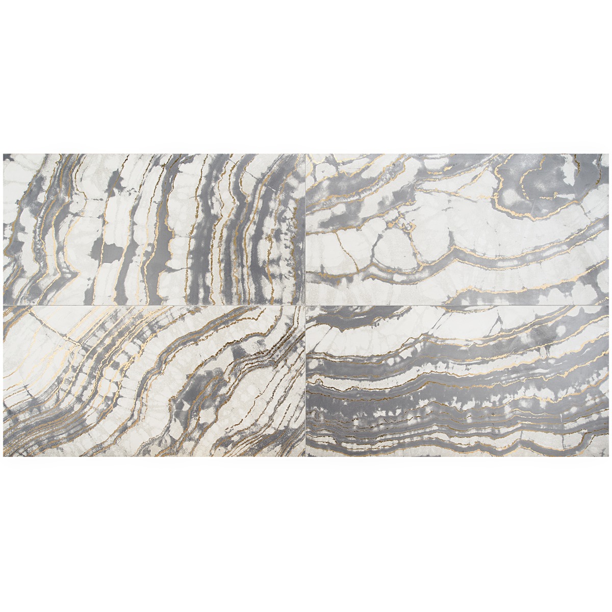 Deco Agate Smoke Gray 24x48 Artisan Decor Polished Porcelain Tile