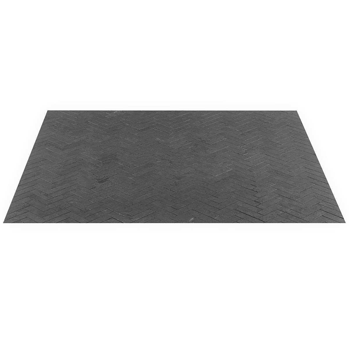 Artile Black Gold 1x4 Herringbone Matte Porcelain Mosaic Tile