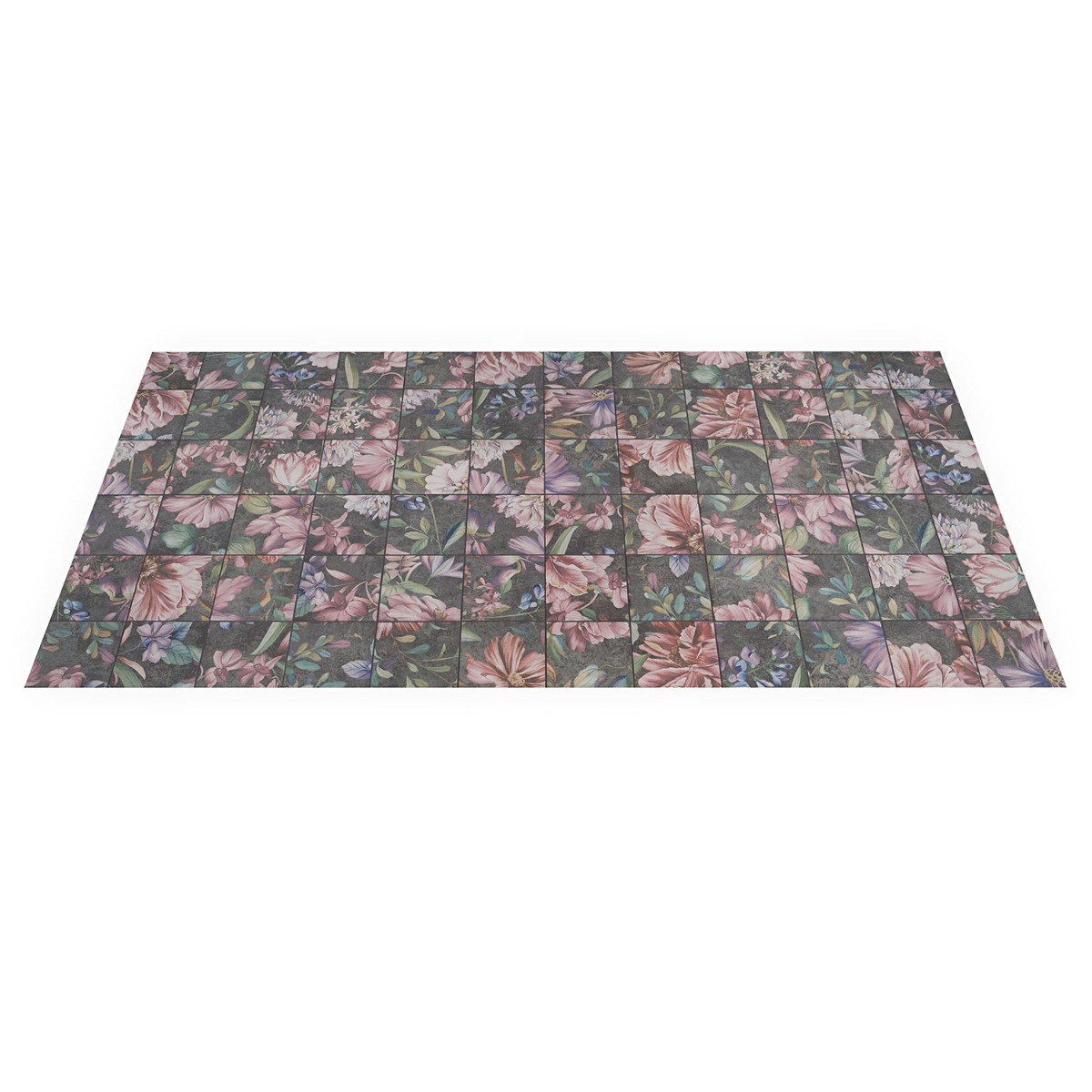 Angela Harris Florista Garden Pink Mural 8x8 Matte Porcelain