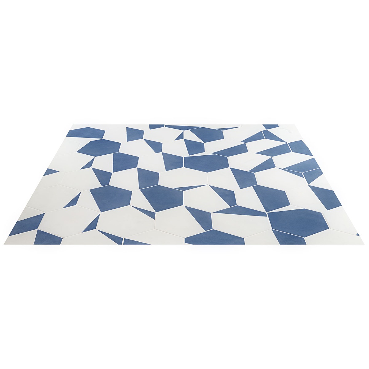 Co-Aries Divide Azul 8" Hex 15mm Matte Porcelain