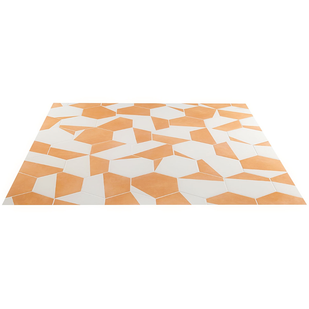 Aries 2.0 Divide Orange 8" Hex Matte Porcelain