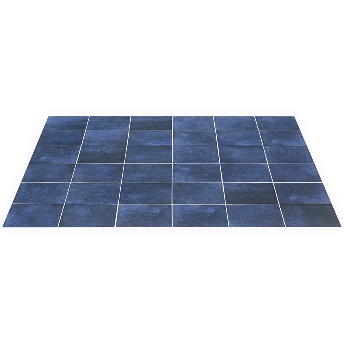 GeoPrism Cement Blue 8x8 by Elizabeth Sutton Matte Porcelain