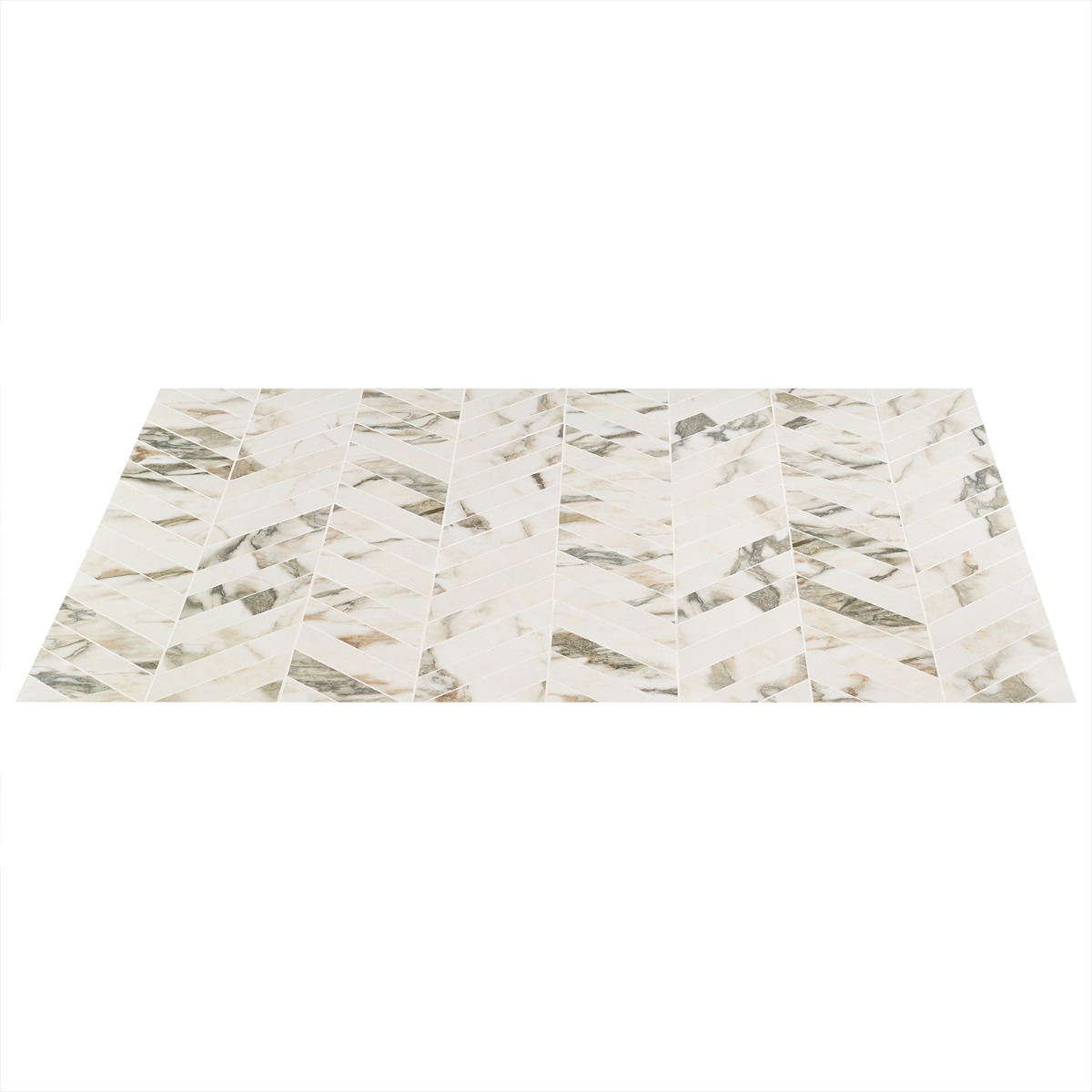 Lithe Calacatta Rustico 2x8 Chevron Polished  Porcelain