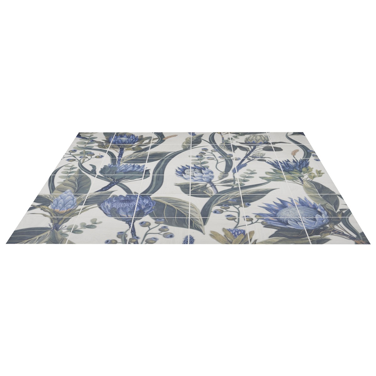 Angela Harris Florista Protea Leaves Mural 8x8 Matte Porcelain