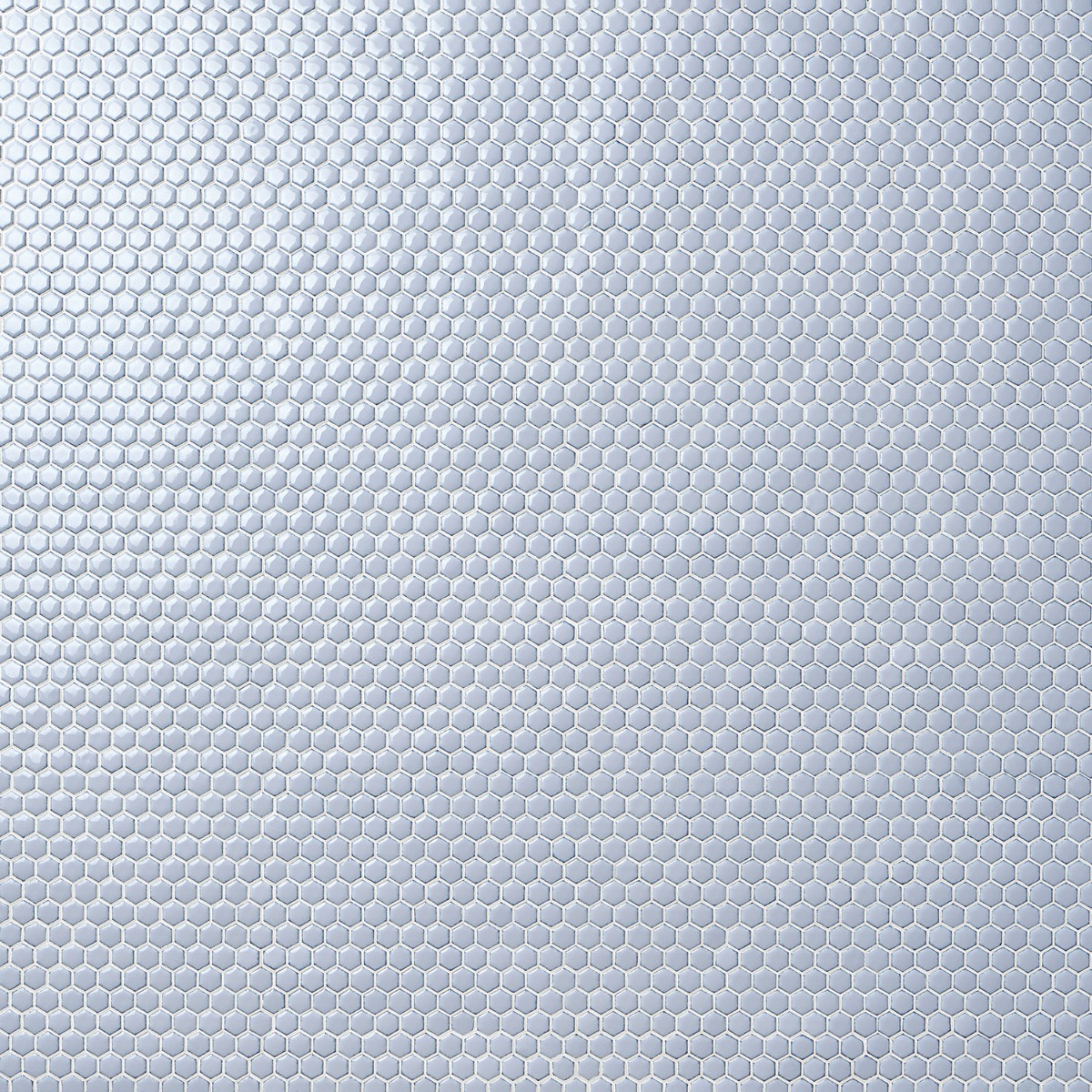 Simple Rimmed Azure 1" Hexagon Polished Porcelain Mosaic