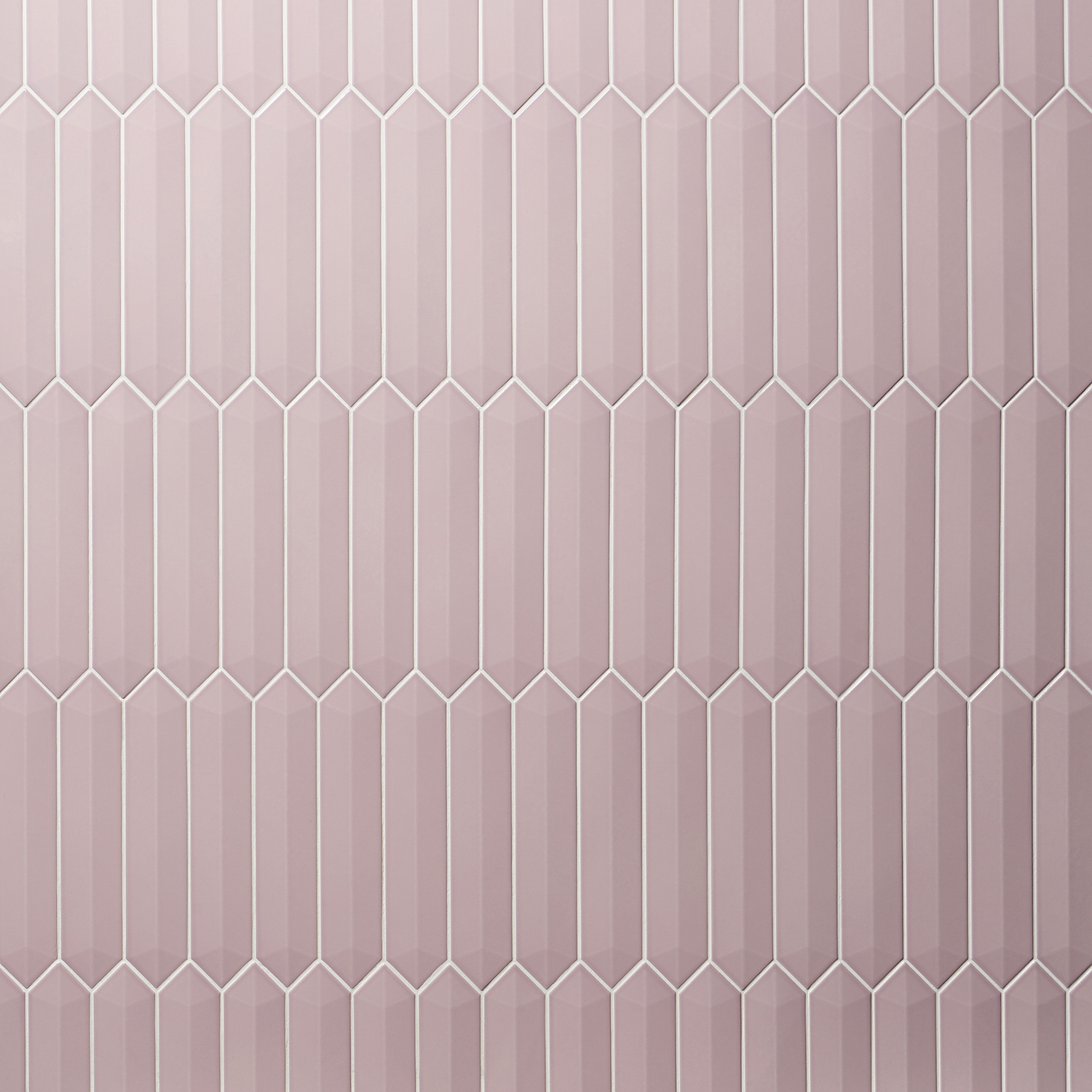 Clark Pink 3x12 Contour 3D Picket Polished Ceramic Wall Tile