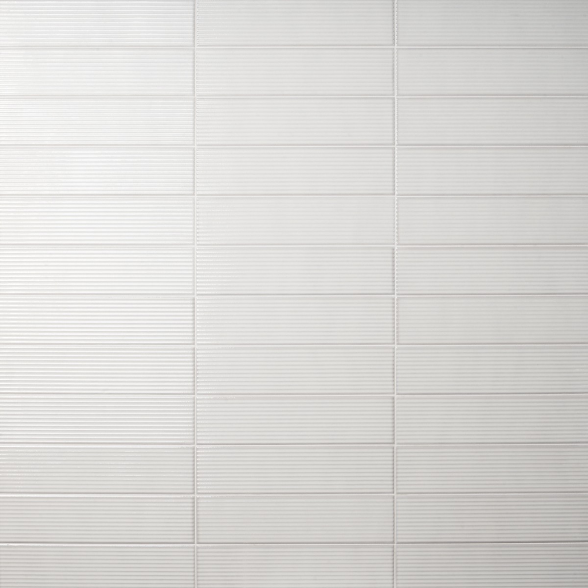 Stacy Garcia Artblock Bianco White 4x16 Fluted Glossy Porcelain Tile