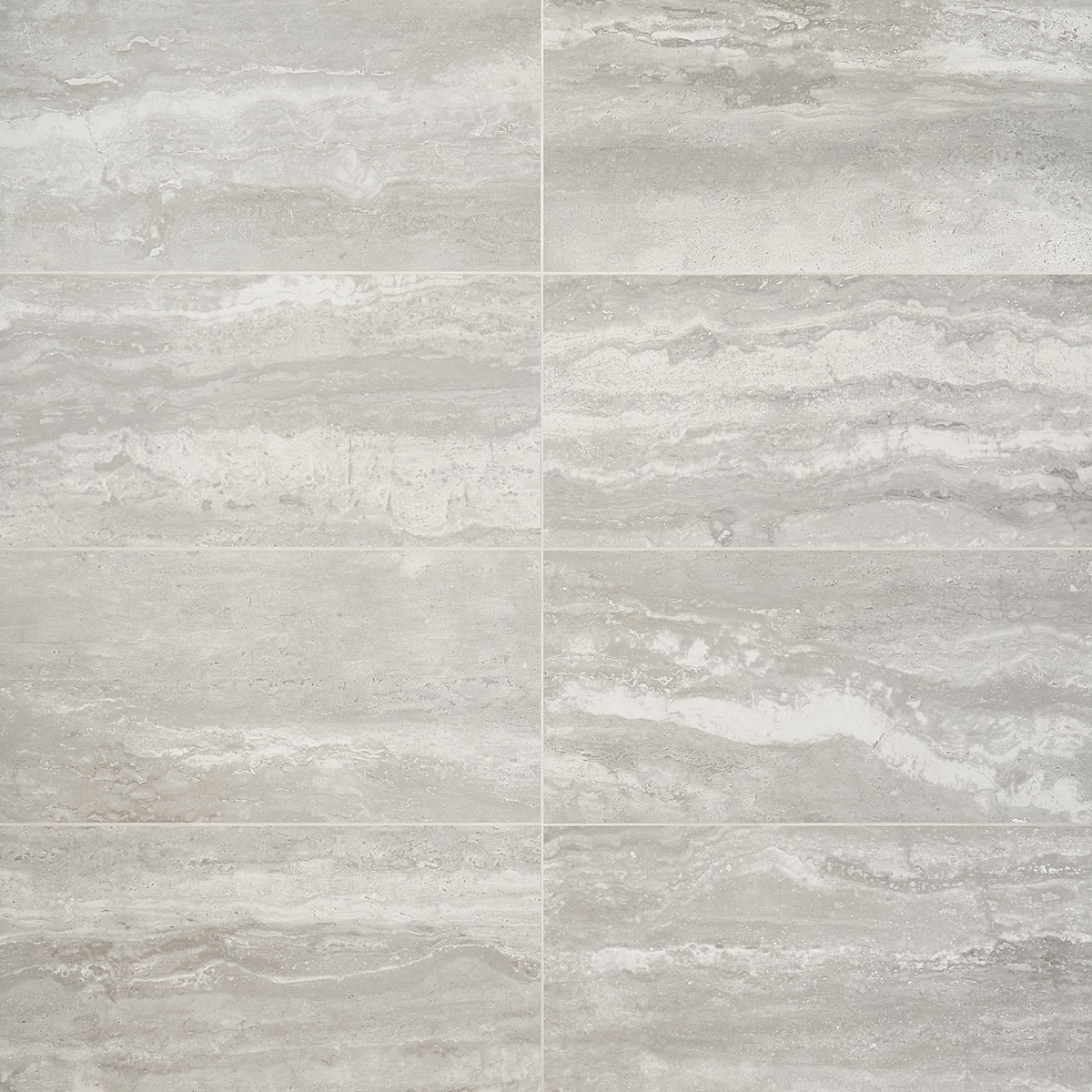 Everyday Travertine Silver 12x24 Matte Porcelain