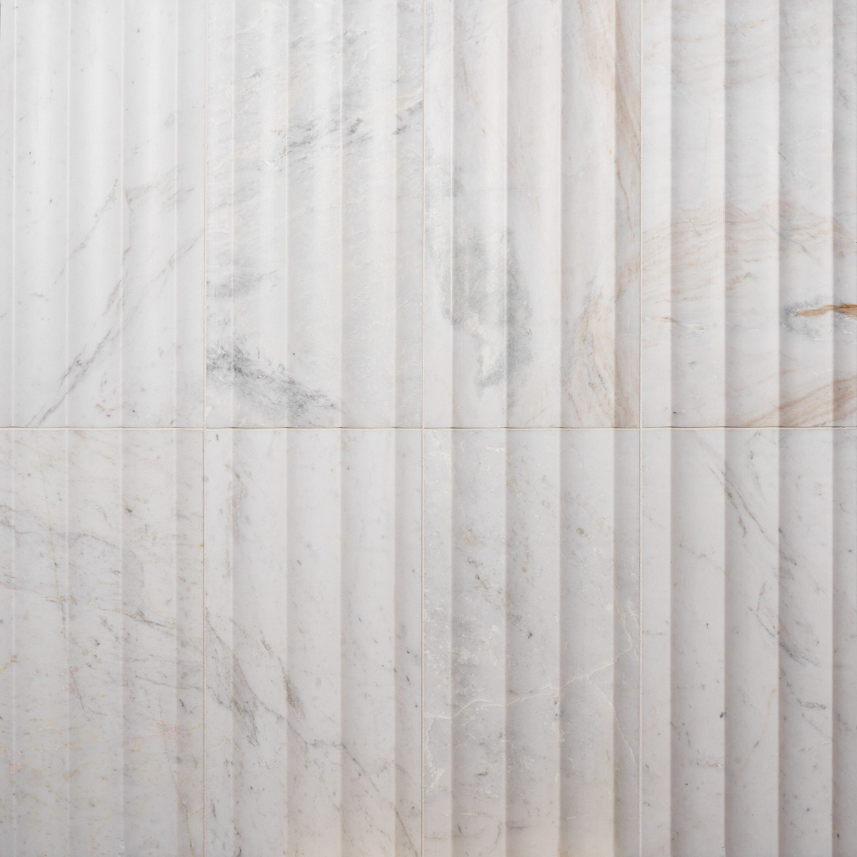 Carver Fluted Alaska 12x24 Dimensional Honed 