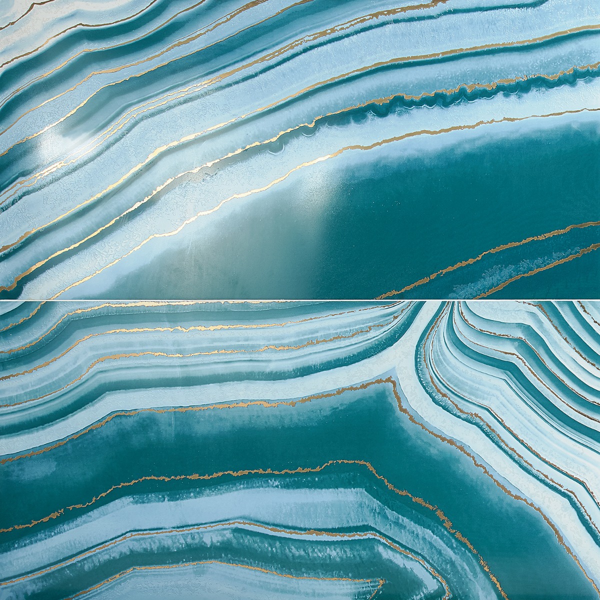Deco Agate Ocean Green 24x48 Artisan Decor Polished Porcelain Tile