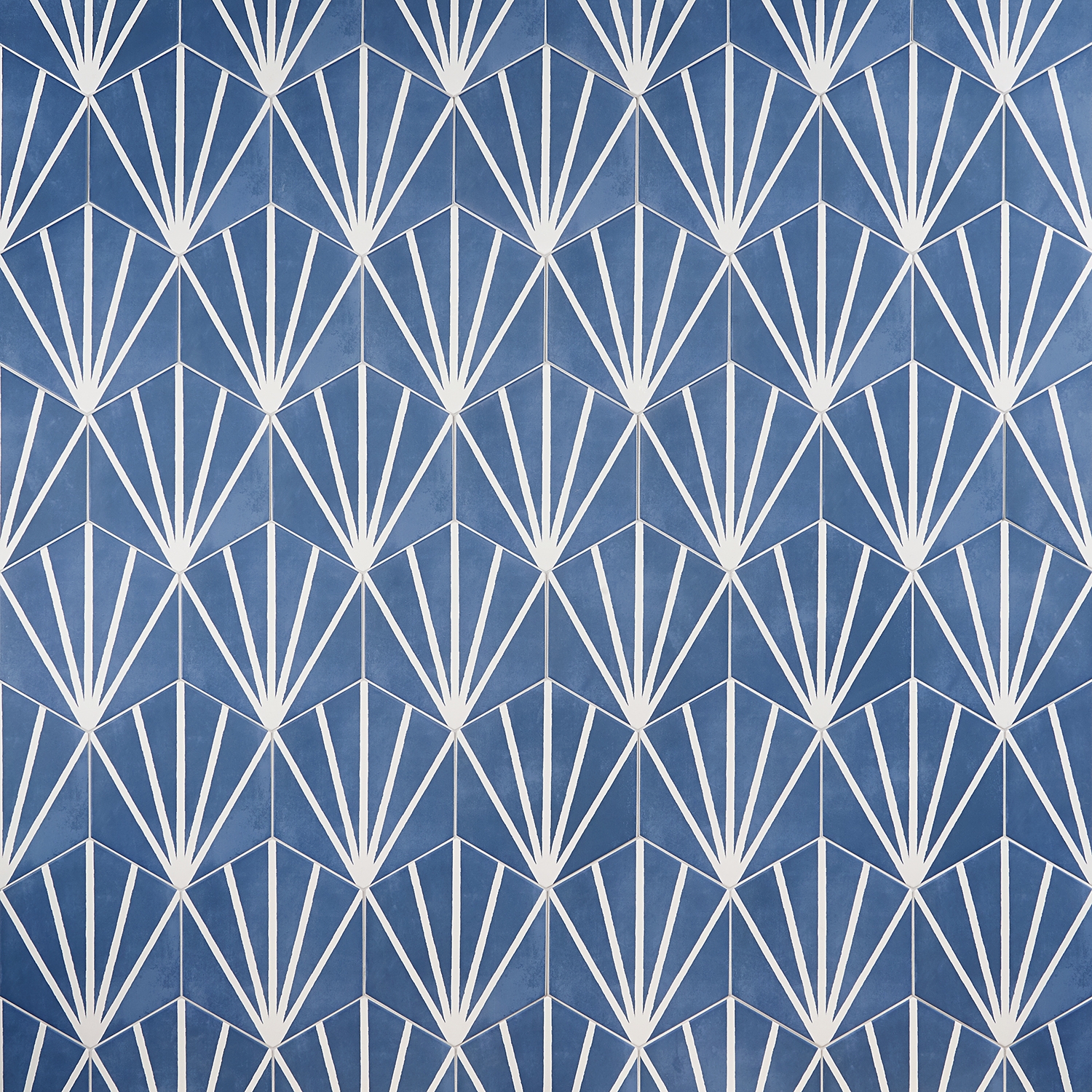 HexArt Azul Deco 8" Porcelain Matte Tile