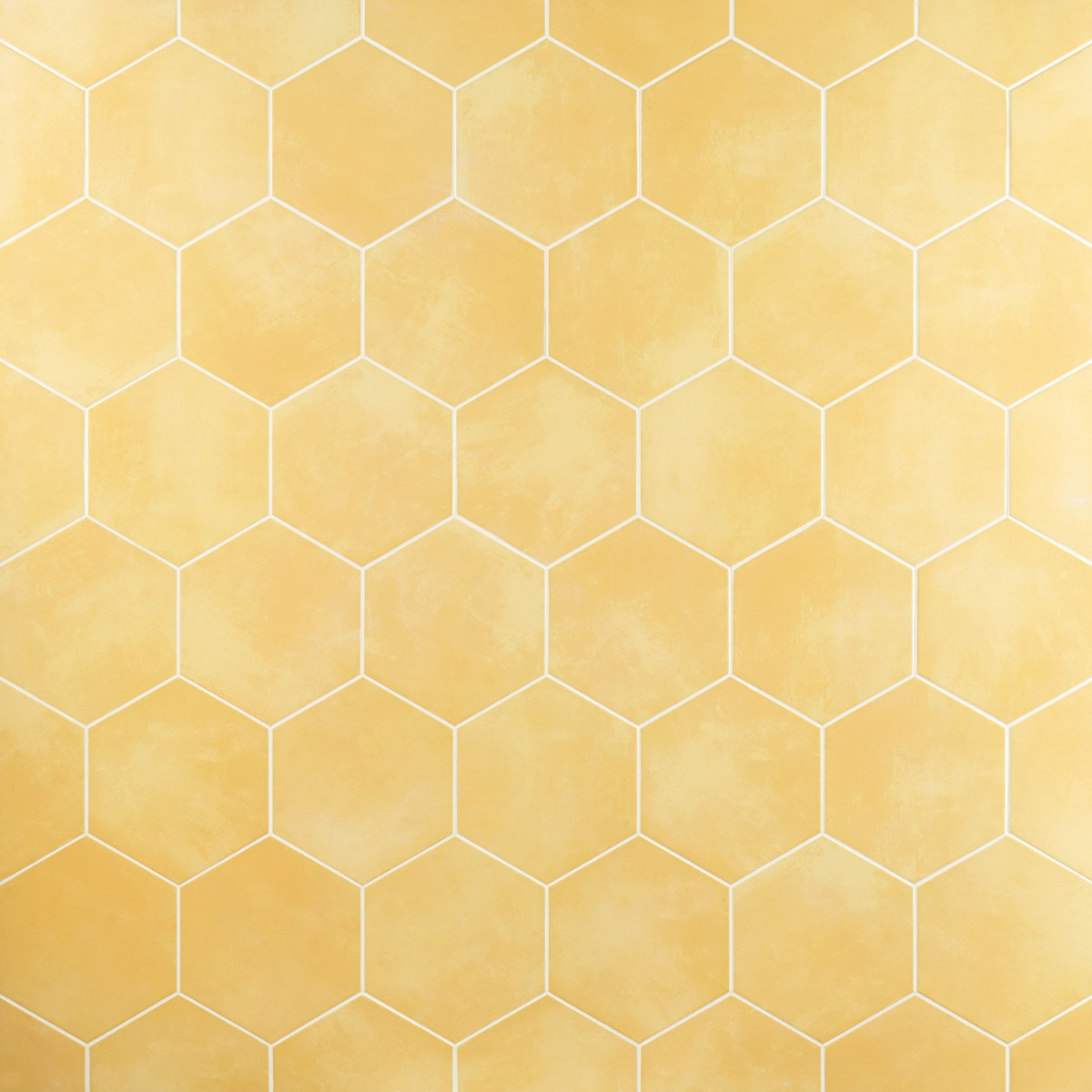 Co-Aries Yellow 8" Hex 15mm Matte Porcelain