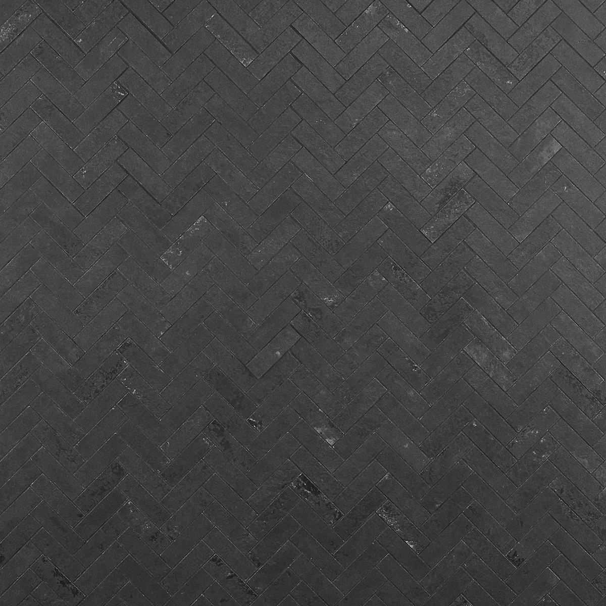 Artile Black Gold 1x4 Herringbone Matte Porcelain Mosaic Tile