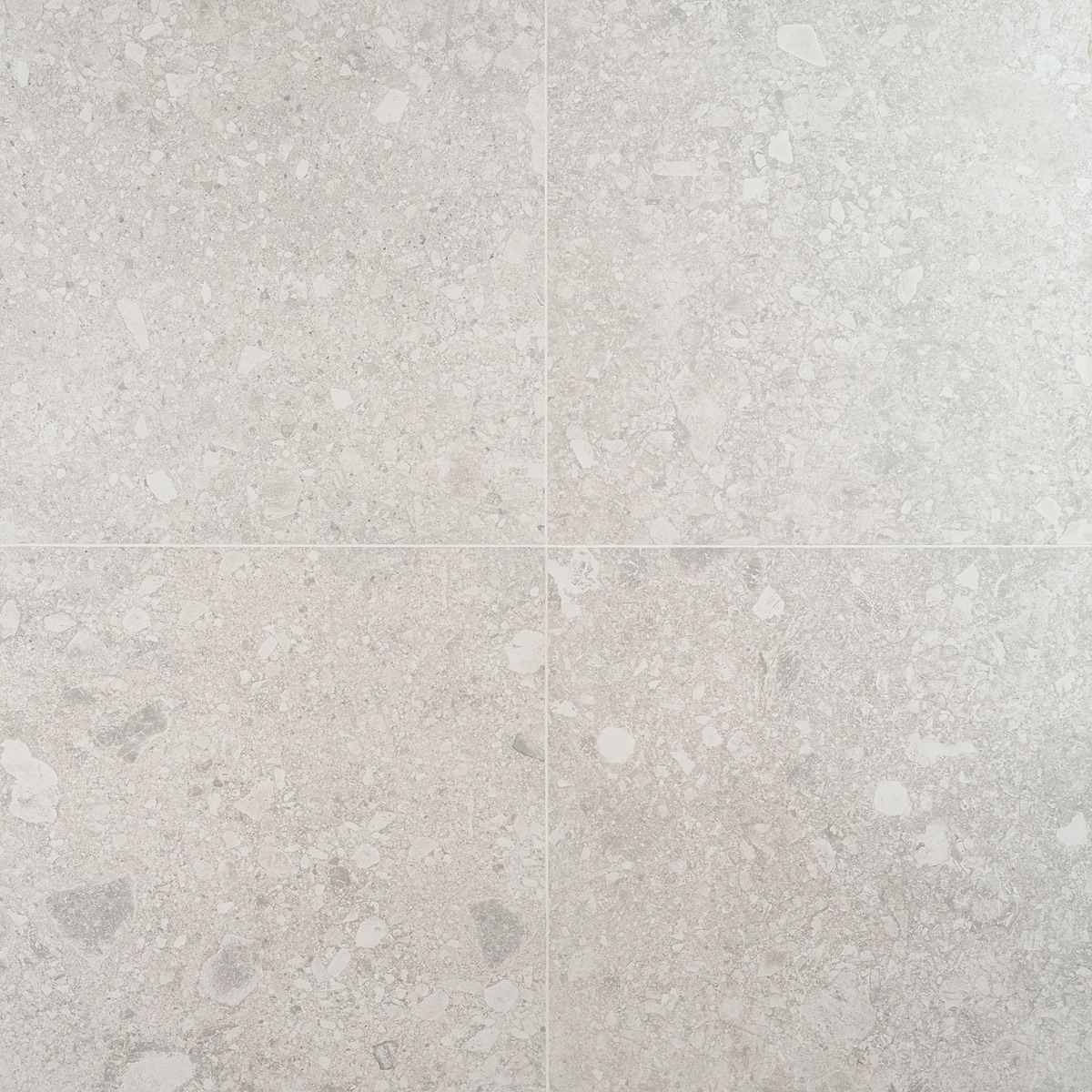 Norr 2.0 Silver Beige 24x24 Terrazzo Look Matte Porcelain Tile