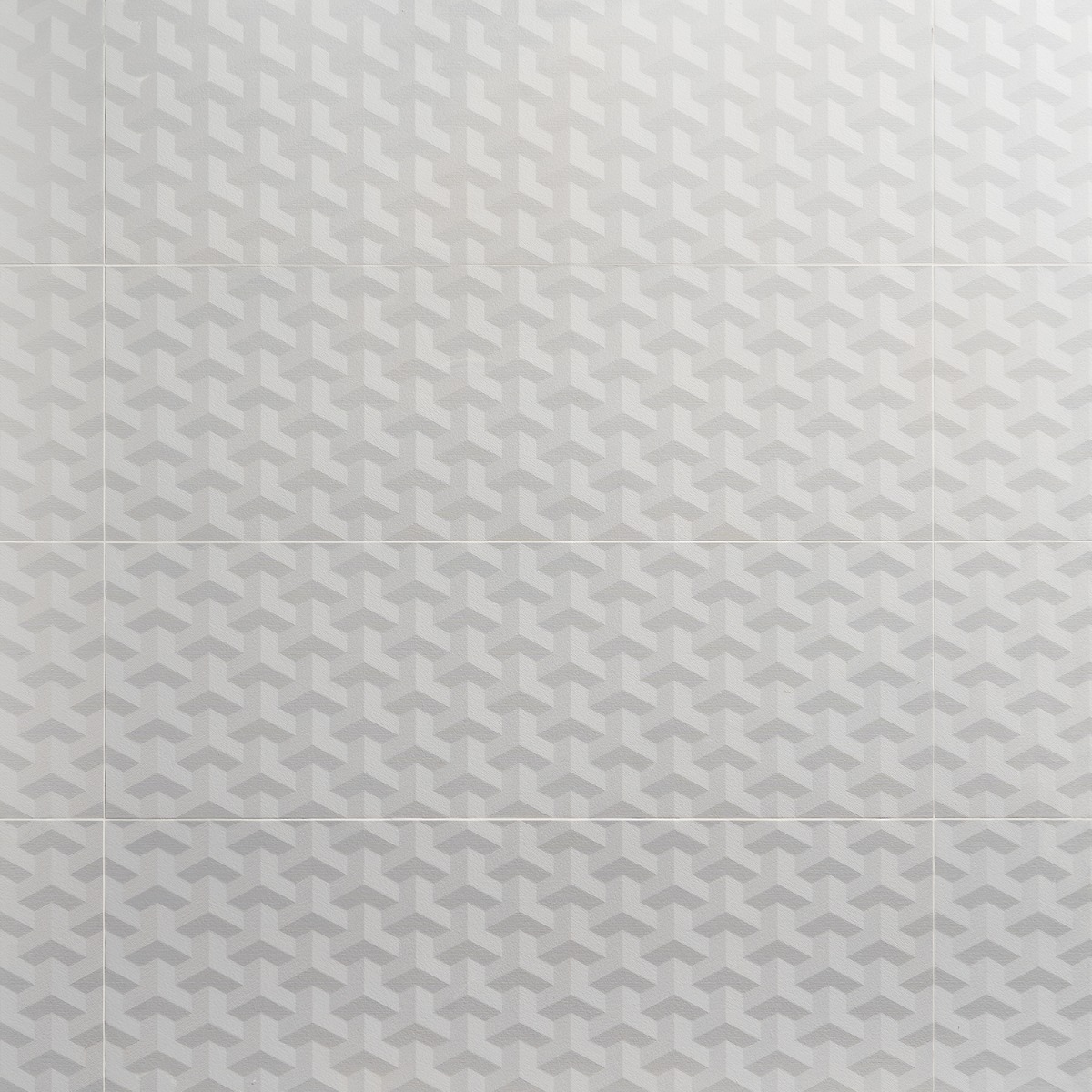Frost 3D Shape White 12x36 Polished Ceramic Tile