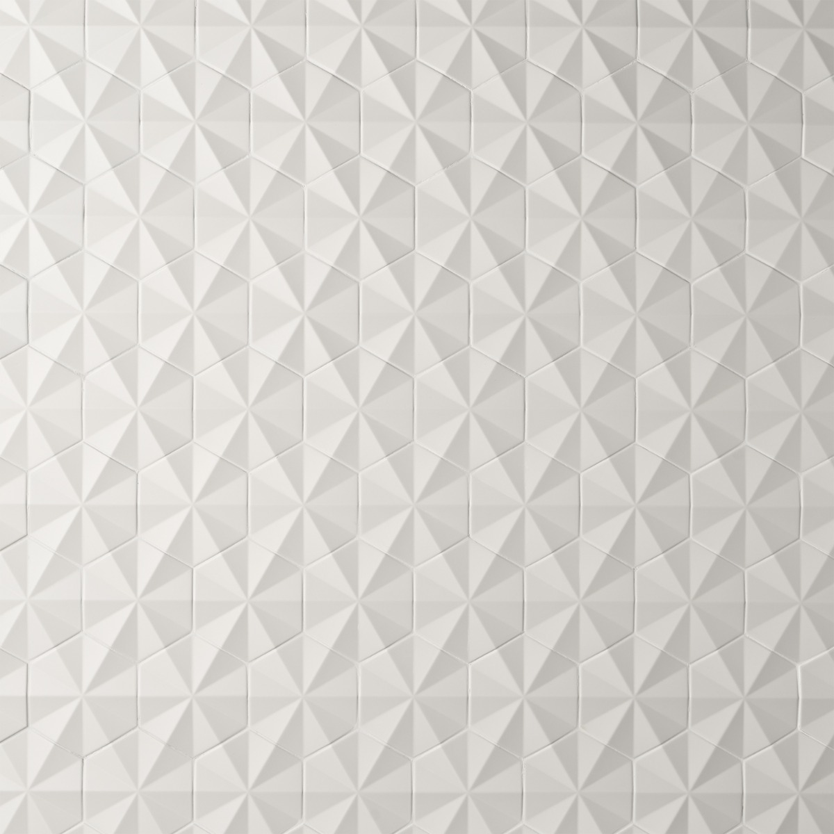 Define Ogassian 3D White 6" Hex Matte  Porcelain