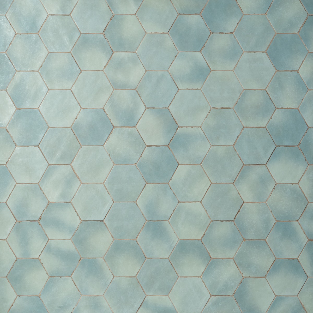 CostaHex Bettina Blue Green 6" Matte Porcelain Hexagon Tile