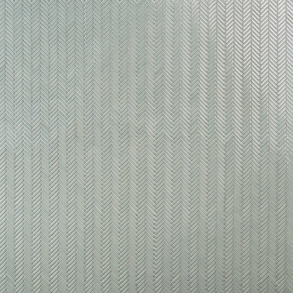 Motek Mint Green 1x2" Herringbone Glossy Porcelain Mosaic Tile