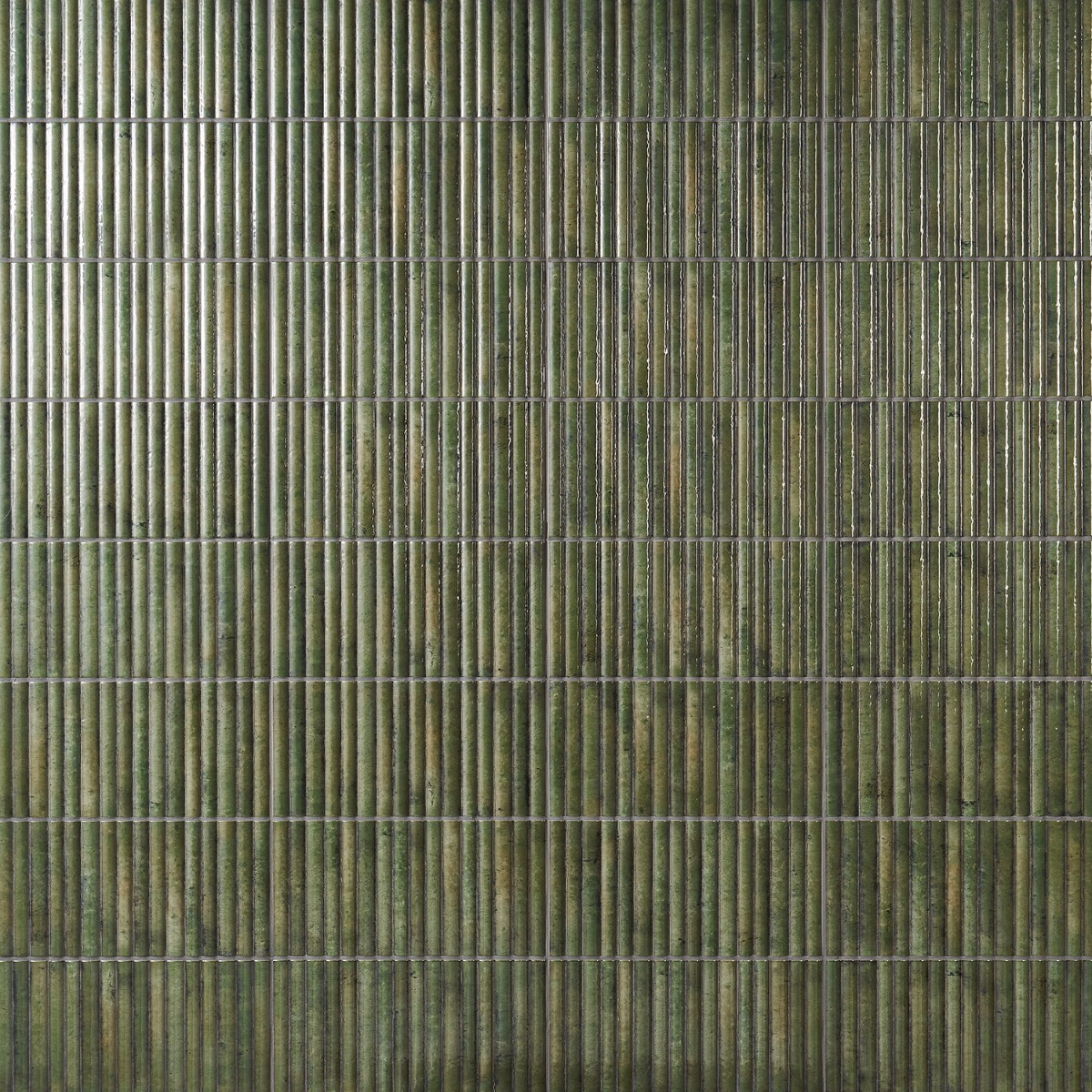 Bryn Fluted Green 6x12 3D Glossy Ceramic Tile