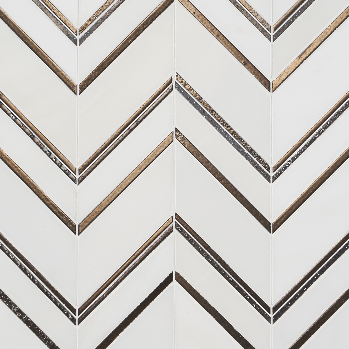Close Out - Art Lava Chevron Palermo - Lava Stone & White Stone