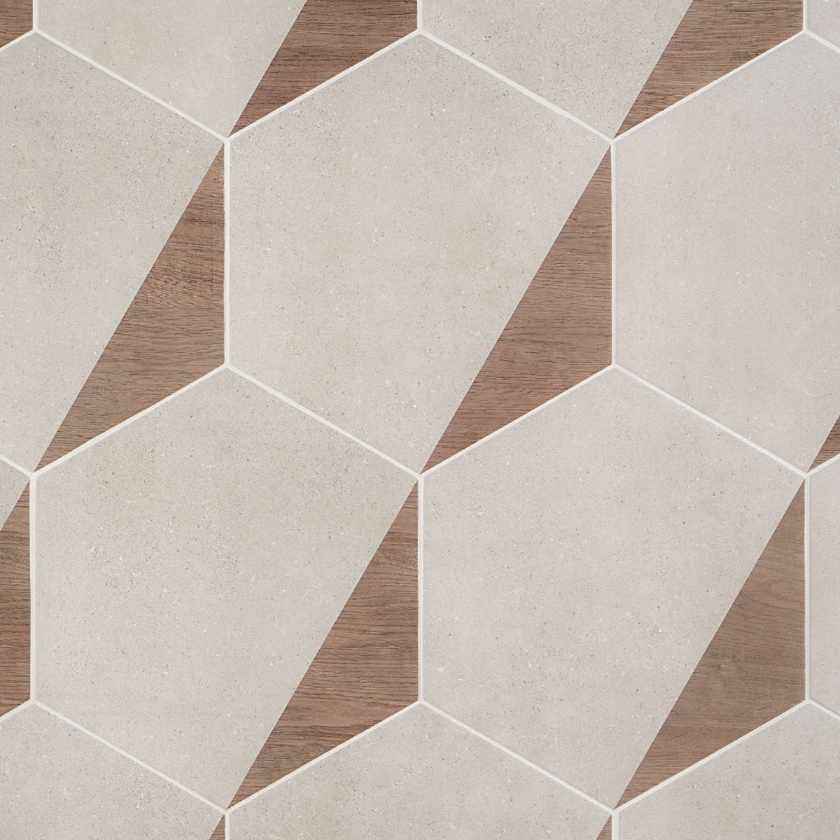 Piaka Wood Taupe 12.5" Hex 