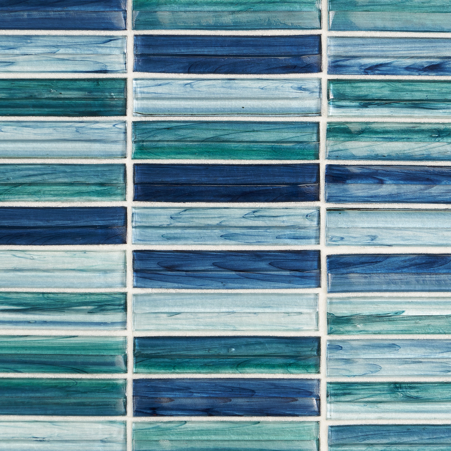 Maya Stacked Aqua Mosaic Tile