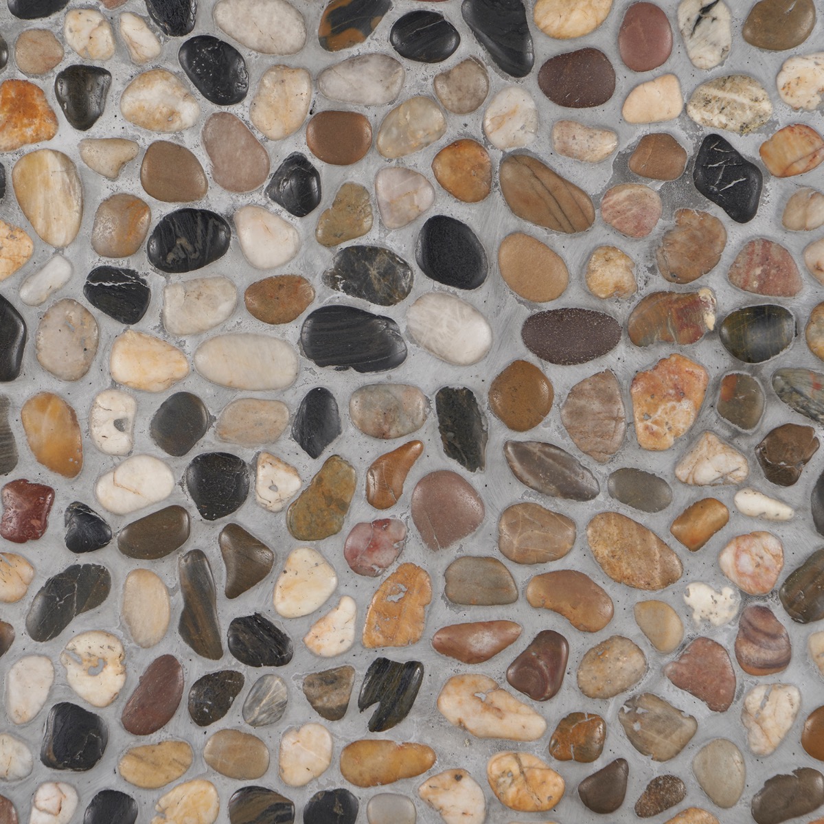 Cobblestone Flat Multicolor Polished Pebble Tile
