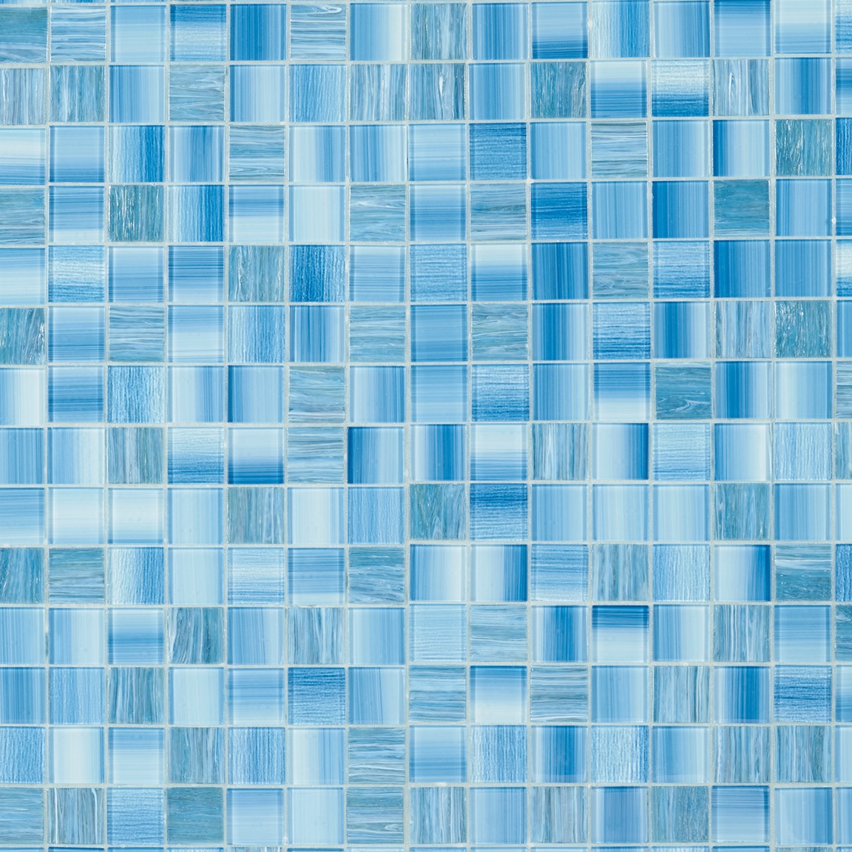 Kalama Ocean Blue 2x2 Polished Glass Mosaic