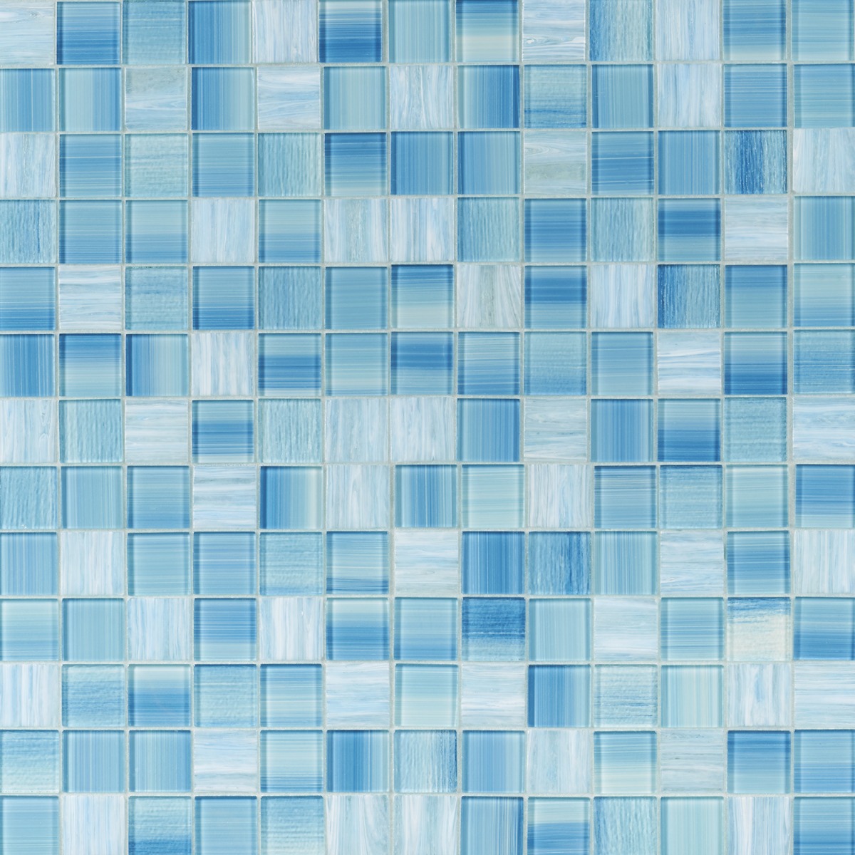 Kalama Sea Blue 2x2 Polished Glass Mosaic