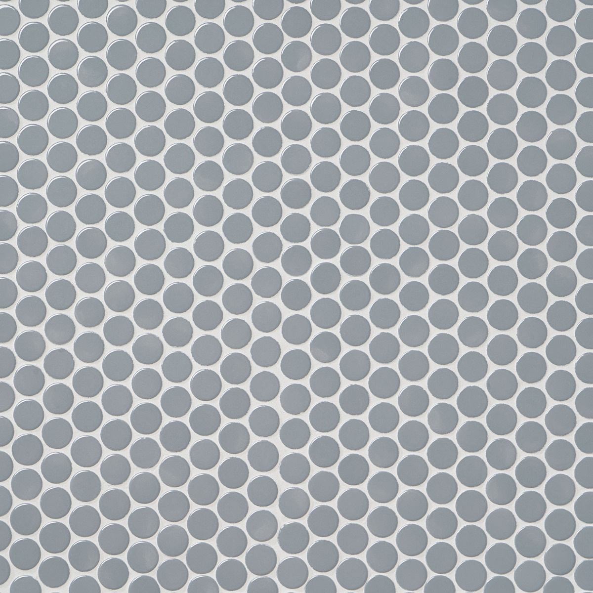 Simple Sky Blue 1" Penny Round Polished Porcelain Mosaic 