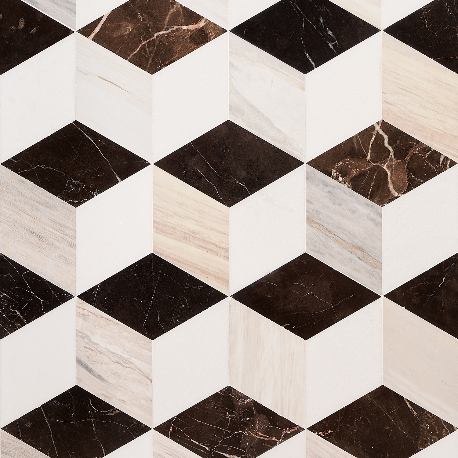 Pari Sabbia 8x9 Polished Marble Mosaic Tile