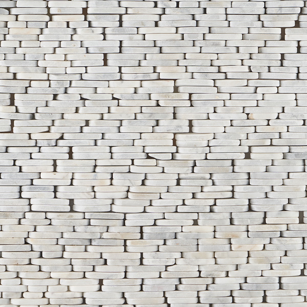Pebblestone Carrara Stacked Sliced Natural Stone Honed Marble