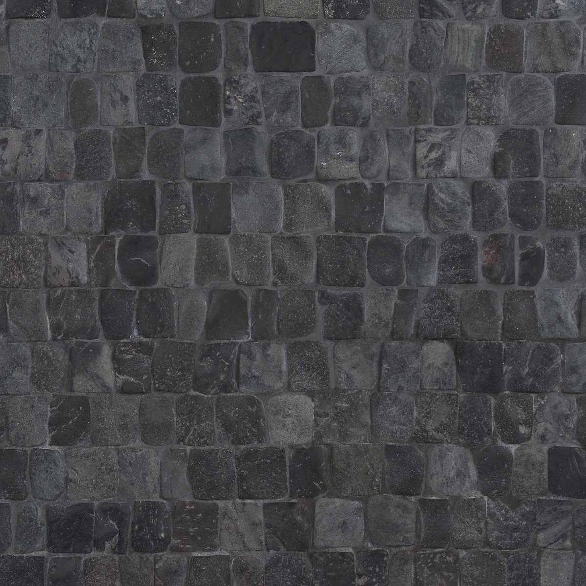 Pebblestone Pathway Alor Black Natural Stone Tumbled Pebble Tile