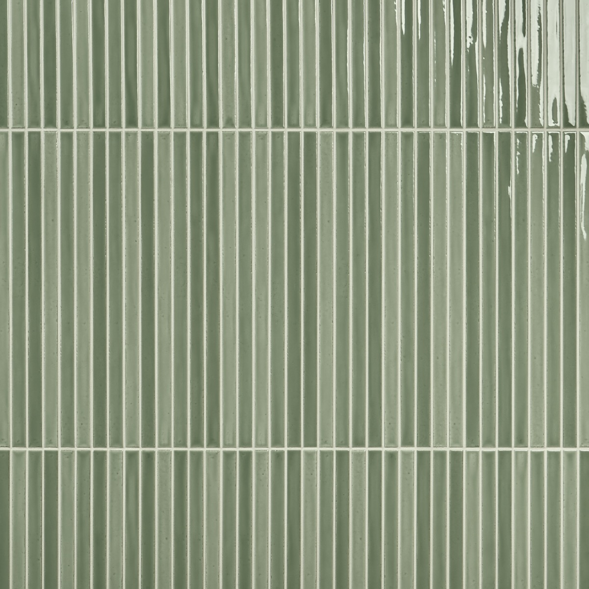 Buenos Apple Green 5x18 Glossy Ceramic Mosaic Tile
