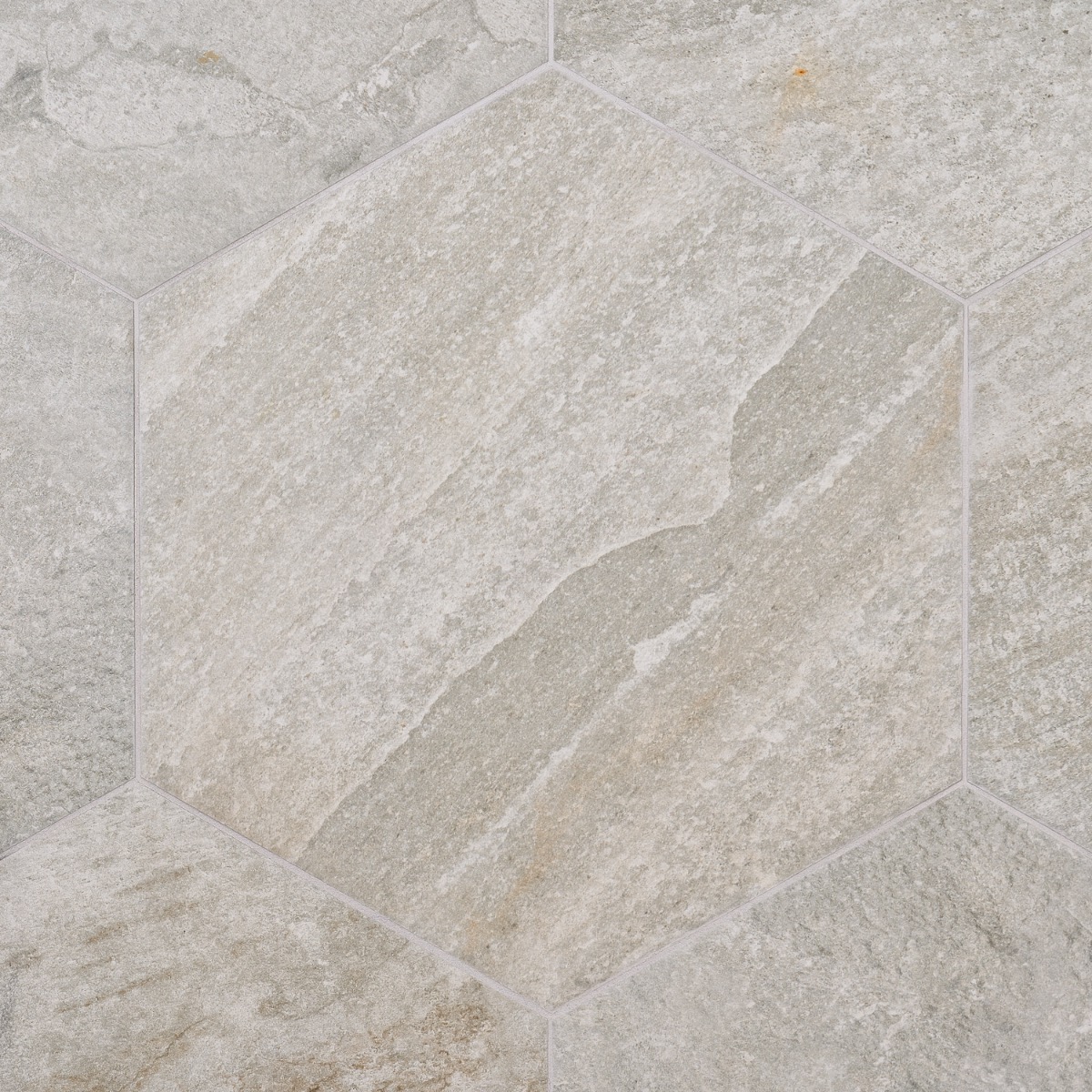 Oberon Smoke White Porcelain 20” Hexagon 