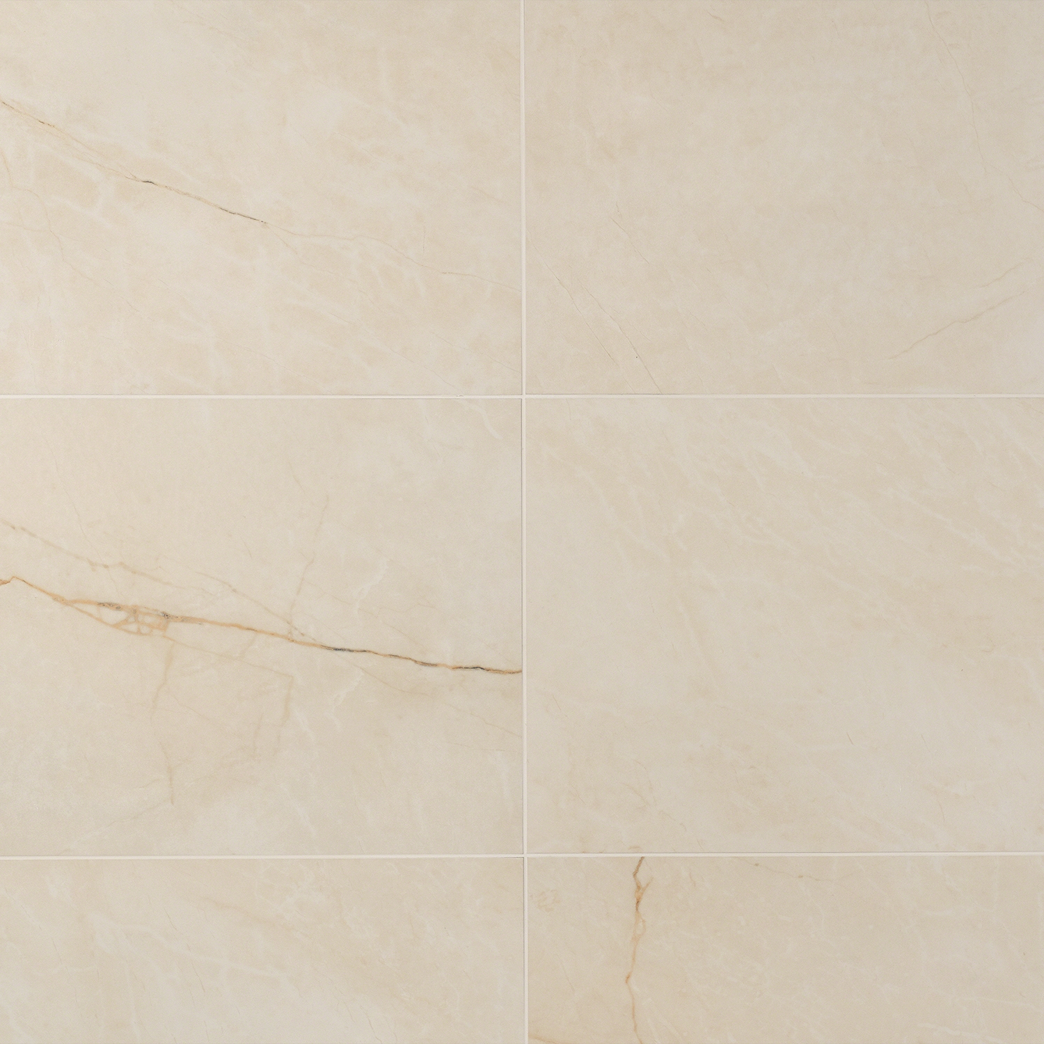 Marble Tech Crema Avorio 12x24 Polished Marble Look Porcelain Tile